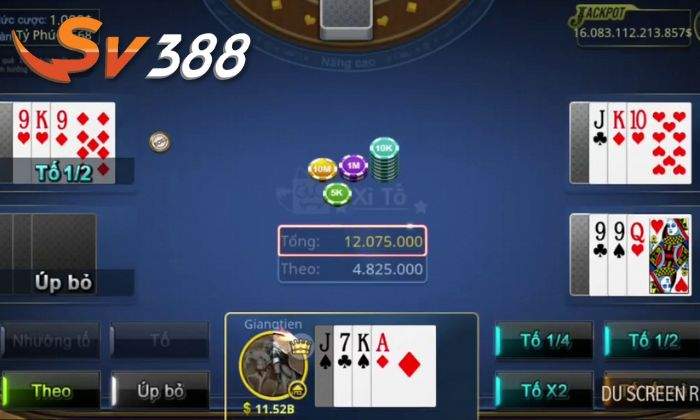Ưu điểm khi chơi Xì Tố Online tại SV388
